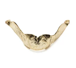 Punteras Abiertas Grabadas Brillo Dorado Para Botas Western De Punta Media