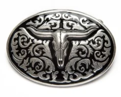 Hebilla Sendra Calavera De Vaca Con Fondo Negro