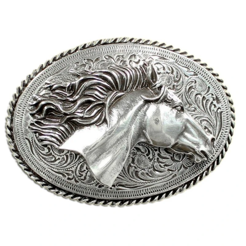 Hebilla Vaquera Cabeza Caballo En Relieve 1 Hebilla Vaquera Cabeza Caballo En Relieve