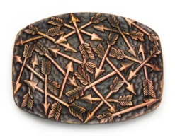 Hebilla Americana Cowboy Look Vintage Flechas Cruzadas En Relieve