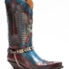 Arneses De Cuero Para Botas Cowboy Rojas Sendra Remaches Plateados Y Dorados