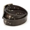 Cinturón Sendra Piel Marrón Vintage Con Calaveras Moteras