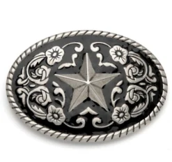 Hebilla Cinto Sendra Boots Estrella Ranger Esmaltado Negro