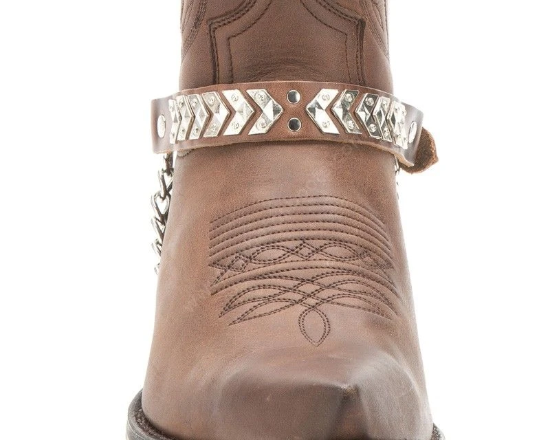 Arneses Marrones Sendra Para Botas Vaqueras Con Hilera Flechas Invertidas 5 Arneses Marrones Sendra Para Botas Vaqueras Con Hilera Flechas Invertidas - Imagen 5