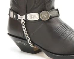 Arneses Negros Sendra Para Bota Vaquera Con Matrícula Texas Y Concho Estrella Ranger -Moda Complementos Tienda 49 53 Negro E1