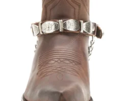 Arnés Cuero Marrón Sendra Hebilla Doble Con Chapa Cowboy Floral Frontal Y Trasera 10 Arnés Cuero Marrón Sendra Hebilla Doble Con Chapa Cowboy Floral Frontal Y Trasera -Moda Complementos Tienda 49 56 Marron E2