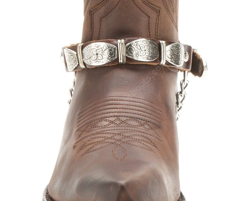 Arnés Cuero Marrón Sendra Hebilla Doble Con Chapa Cowboy Floral Frontal Y Trasera 5 Arnés Cuero Marrón Sendra Hebilla Doble Con Chapa Cowboy Floral Frontal Y Trasera - Imagen 5