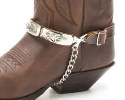 Arneses Para Bota Vaquera Cuero Marrón Con Chapa águila En Relieve Sendra -Moda Complementos Tienda 49 68 Marron E3