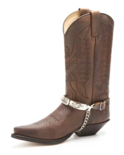 Arneses Para Bota Vaquera Cuero Marrón Con Chapa águila En Relieve Sendra -Moda Complementos Tienda 49 68 Marron EN3