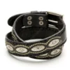 Cinturón De Cuero Negro Sendra Con Conchos Vaqueros Y Trenzado Decorativo