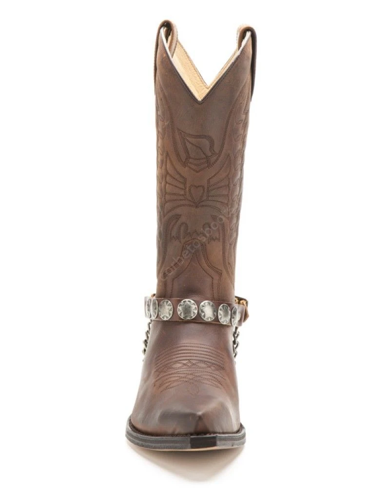 Arneses Marrones Para Botas Sendra Con Chapa Estrella Envejecida 3 Arneses Marrones Para Botas Sendra Con Chapa Estrella Envejecida - Imagen 3