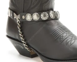 Arneses Negros Para Botas Sendra Con Chapa Estrella Envejecida -Moda Complementos Tienda 49 81 Negro E1