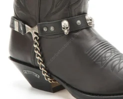 Arneses Negros Sendra Con Calaveras Para Botas Western -Moda Complementos Tienda 49 92 Negro E1