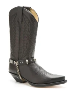 Arneses Negros Sendra Con Calaveras Para Botas Western -Moda Complementos Tienda 49 92 Negro EN1