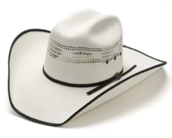 Sombrero Cowboy Blanco Unisex Copa Calada Con Banda Negra 6 Sombrero Cowboy Blanco Unisex Copa Calada Con Banda Negra -Moda Complementos Tienda 50 Ashton