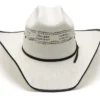 Sombrero Cowboy Blanco Unisex Copa Calada Con Banda Negra