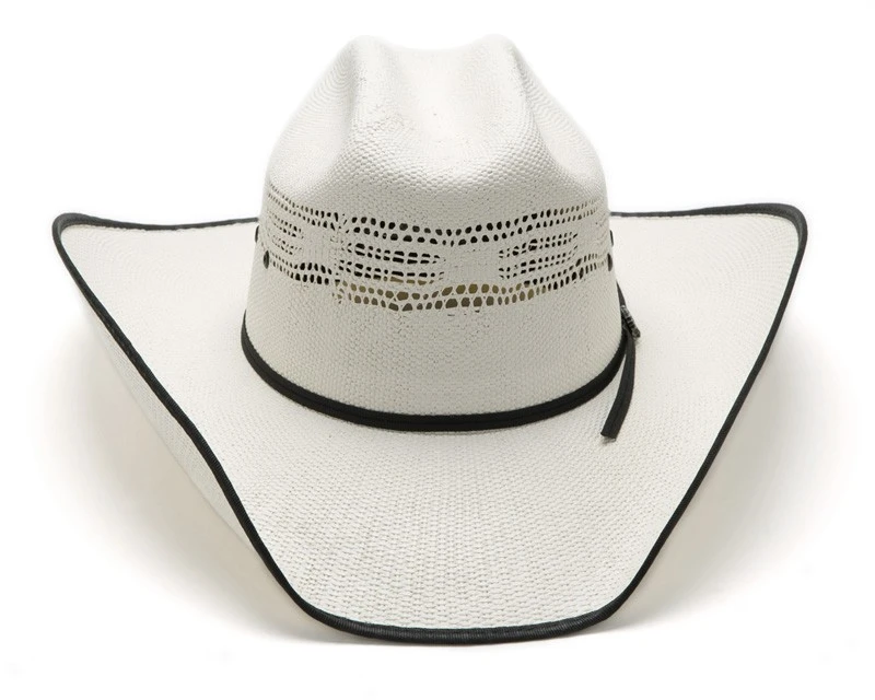 Sombrero Cowboy Blanco Unisex Copa Calada Con Banda Negra 1 Sombrero Cowboy Blanco Unisex Copa Calada Con Banda Negra