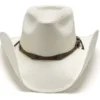 Sombrero Western Unisex Paja Blanda Color Blanco Crudo