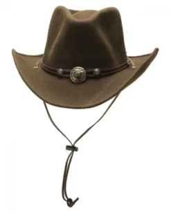 Sombrero Vaquero Unisex Stars & Stripes Fieltro De Lana Blanda Marrón -Moda Complementos Tienda 50 Idaho Brown 6