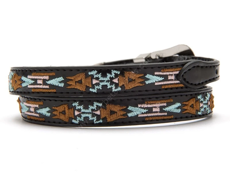 Cinta Negra Para Sombrero Con Bordado Estilo Navajo 1 Cinta Negra Para Sombrero Con Bordado Estilo Navajo