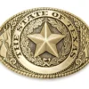 Hebilla Western The State Of Texas Latón Envejecido
