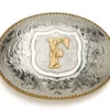 Hebilla Crumrine Silversmiths Chapada Plata Inicial F