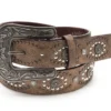 Cinturón Cowgirl Color Marrón Claro Envejecido Con Tachuelas