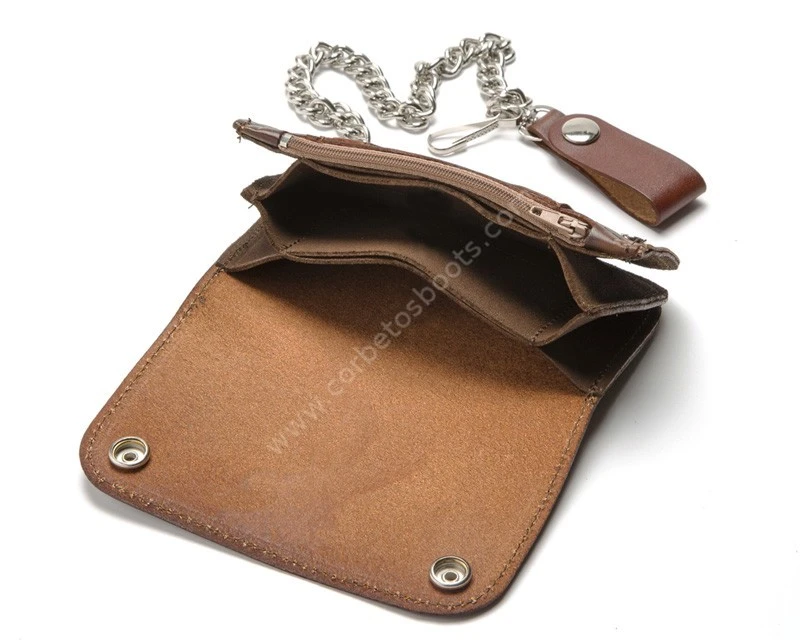 Cartera Con Cadena Lisa Tamaño Mediano Piel Envejecida Color Coñac 4 Cartera Con Cadena Lisa Tamaño Mediano Piel Envejecida Color Coñac - Imagen 4