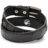 Cinturón Vaquero Para Hombre Combinación Cocodrilo Negro Y Piel Negra