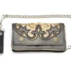 Cartera Motorista Con Cadena Sendra Cuero Envejecido Y Piel De Pitón