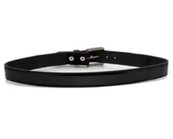 Cinto Cowboy Negro Unisex Piel De Cabra Y Serpiente Negra -Moda Complementos Tienda 7161 Cabra Brillo Piton Negro2