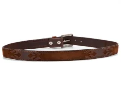 Cinturón Cowboy Original Belts Combinación Ante Marrón Y Cuero Color Coñac -Moda Complementos Tienda 7169 S Brash Tanaco brandy spirit cepillo5