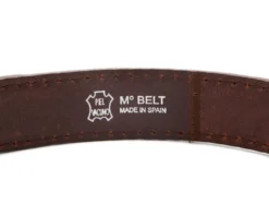 Cinturón Cowboy Original Belts Combinación Ante Marrón Y Cuero Color Coñac -Moda Complementos Tienda 7169 S Brash Tanaco brandy spirit cepillo7