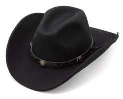 Sombrero Western Clásico Fieltro Negro Repelente Al Agua 8 Sombrero Western Clásico Fieltro Negro Repelente Al Agua -Moda Complementos Tienda 7211001 nuevo
