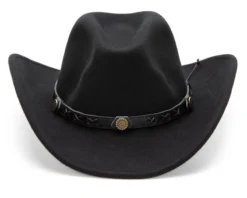Sombrero Western Clásico Fieltro Negro Repelente Al Agua 9 Sombrero Western Clásico Fieltro Negro Repelente Al Agua -Moda Complementos Tienda 7211001 nuevo frente