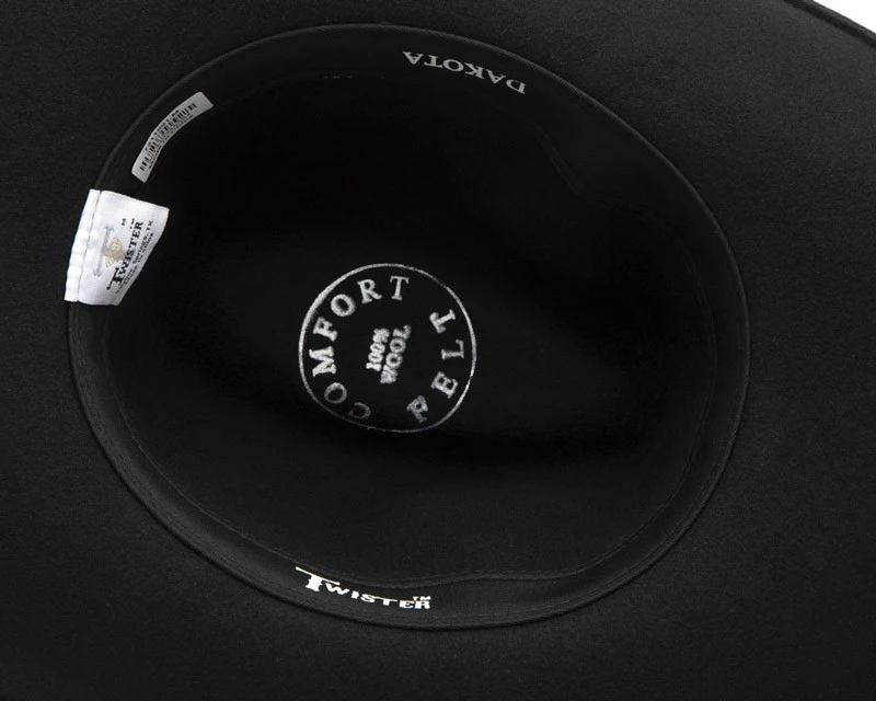 Sombrero Western Clásico Fieltro Negro Repelente Al Agua 3 Sombrero Western Clásico Fieltro Negro Repelente Al Agua - Imagen 3