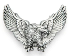Hebilla Plateada Gran Tamaño águila En Vuelo