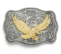Hebilla águila Dorada Con Filigranas Western