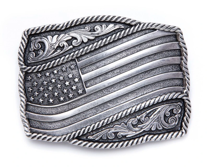 Hebilla Plateada Montana Silversmiths Hombre Bandera Estados Unidos 1 Hebilla Plateada Montana Silversmiths Hombre Bandera Estados Unidos