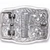 Montana Silversmiths Hebilla Patriótica Chapada En Plata Bandera USA Pintada