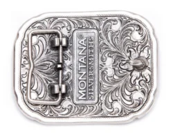 Montana Silversmiths Hebilla Estilo Southwestern Calavera De Toro Dorada Con Mosaicos