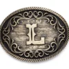 Hebilla Vaquera Iniciales Montana Silversmiths Letra L