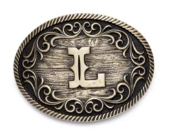 Hebilla Vaquera Iniciales Montana Silversmiths Letra L