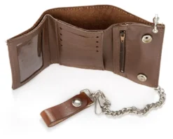Cartera Cuero Marrón Envejecido Sin Corchetes Visibles Con Cadena 7 Cartera Cuero Marrón Envejecido Sin Corchetes Visibles Con Cadena -Moda Complementos Tienda AT322 46 Interior2