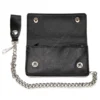 Cartera Color Negro Con Cadena Piel Blanda
