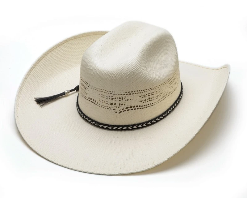 Sombrero Ranchero Blanco Crudo De Ala Ancha Con Cinta Trenzada 1 Sombrero Ranchero Blanco Crudo De Ala Ancha Con Cinta Trenzada