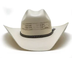 Sombrero Ranchero Blanco Crudo De Ala Ancha Con Cinta Trenzada 9 Sombrero Ranchero Blanco Crudo De Ala Ancha Con Cinta Trenzada -Moda Complementos Tienda CORSICANA 20X 3