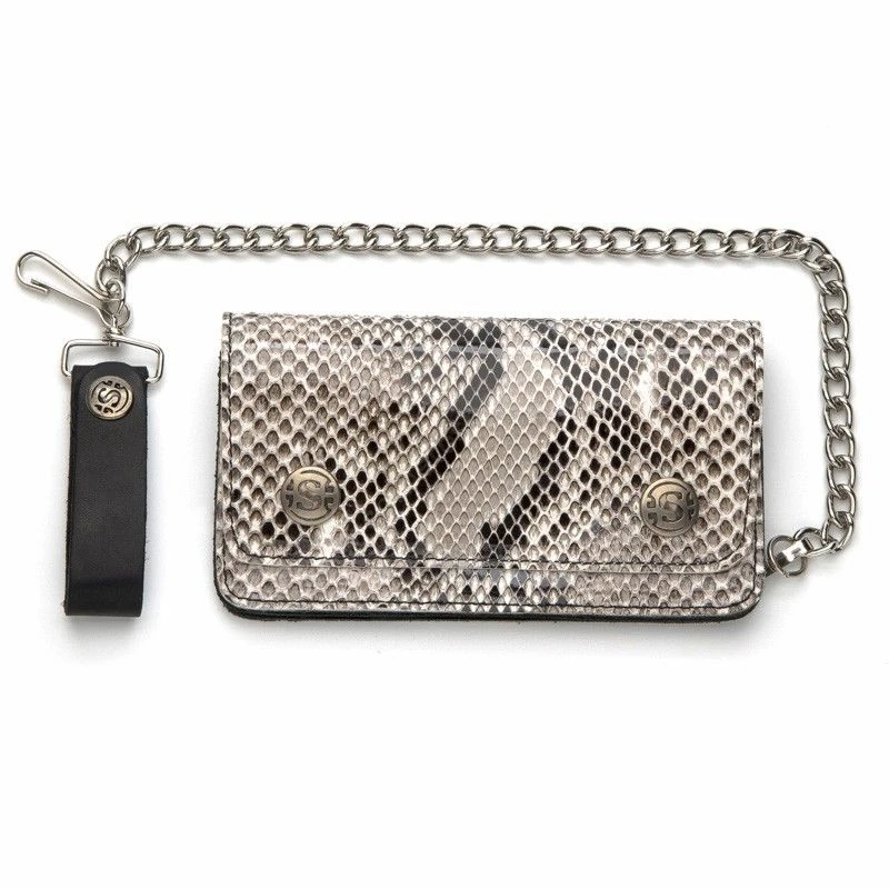 Cartera Sendra Estilo Americano Con Cadena Piel De Pitón Natural 2 Cartera Sendra Estilo Americano Con Cadena Piel De Pitón Natural - Imagen 2