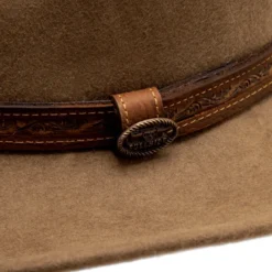 Sombrero Estilo Explorador Ala Corta Lana Color Caqui Bullhide Hats