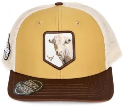 Gorra De Beisbol Estilo Granjero Escudo Vaca Blanca